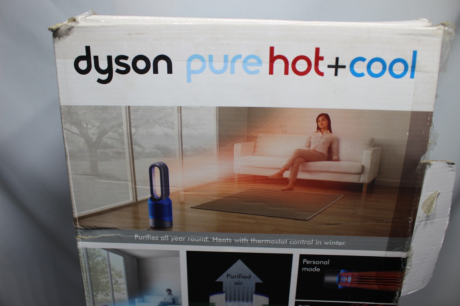 Dyson Pure Hot+Cool HP01 Air Purifier Fan Heater Blue Black w/ Remote BLUE gallery