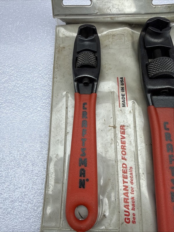 Craftsman Adjustable Pocket Socket Box-End Wrench Set 943379 8" & 10" Tool SEARS gallery