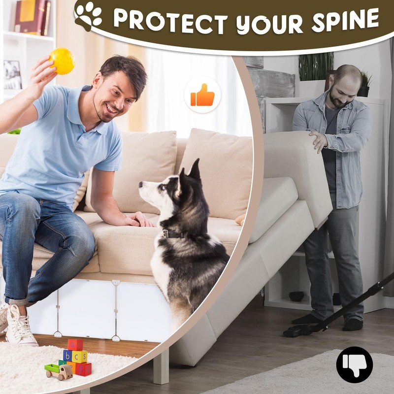 Under Bed Blocker for Pets 11.8" Height 166" Length in Total, Adjustable Bed ... gallery