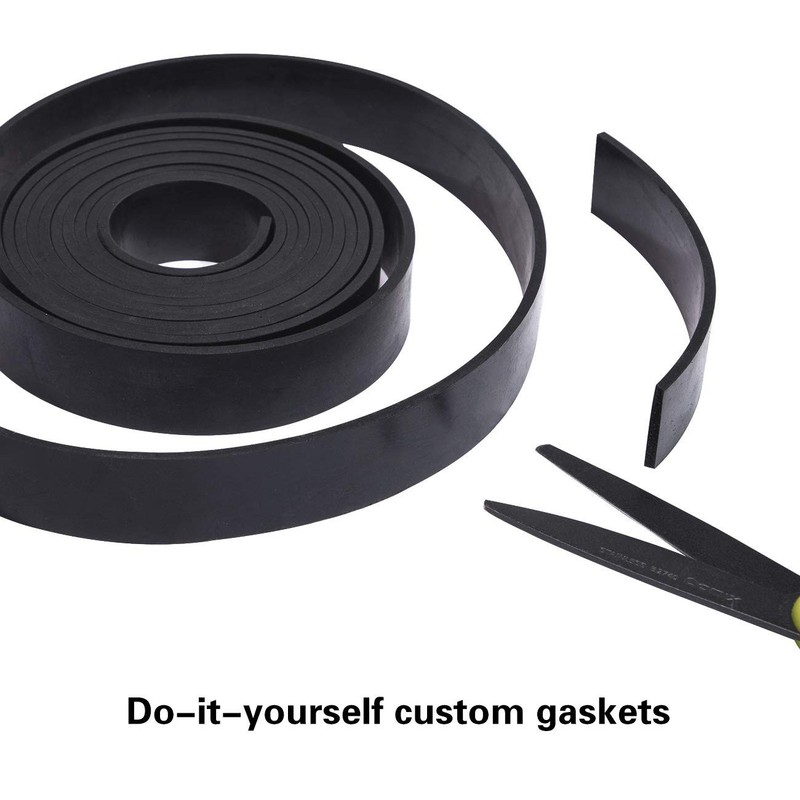 Solid Nitrile NBR Rubber Strip Flat Solid Gasket Oil Resistant Thick 3-10mm gallery