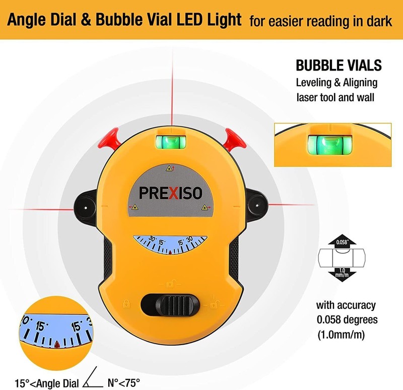 Multi Surface Laser Level LED Light Vial 30Ft Horizontal Vertical Line Laser NEW gallery