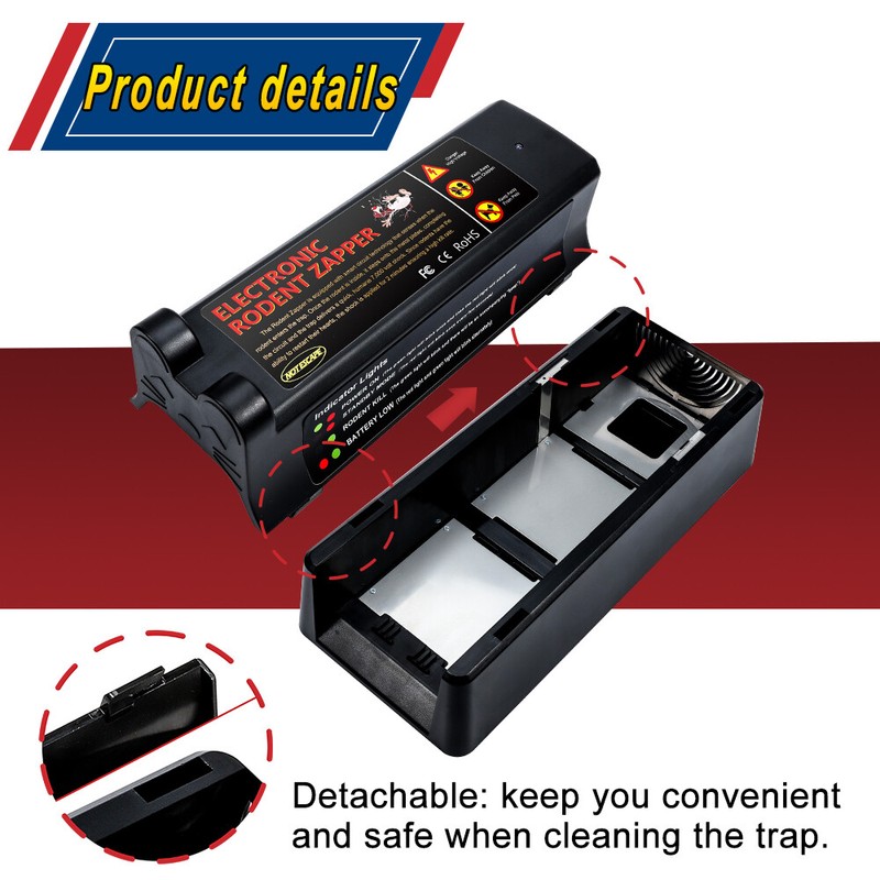 Electronic Mouse Trap Victor Control Rat Killer Pest Electric Rodent Zapper US gallery