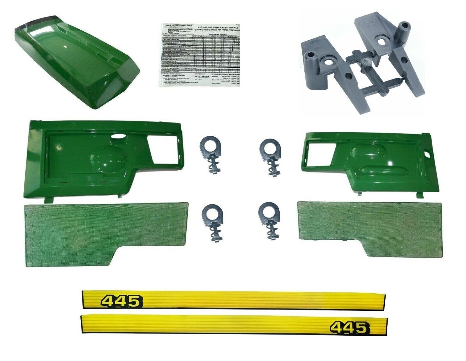 Hood/Panel/Sticker/Screen/Clip AM128986 AM128983 AM128982Fits JohnDeere445 UP SN gallery