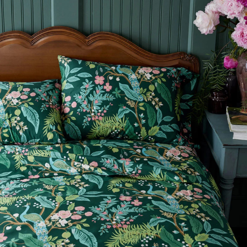 Company Peacock Classic Smooth Sateen Fitted Bed Sheet - Evergreen Queen gallery