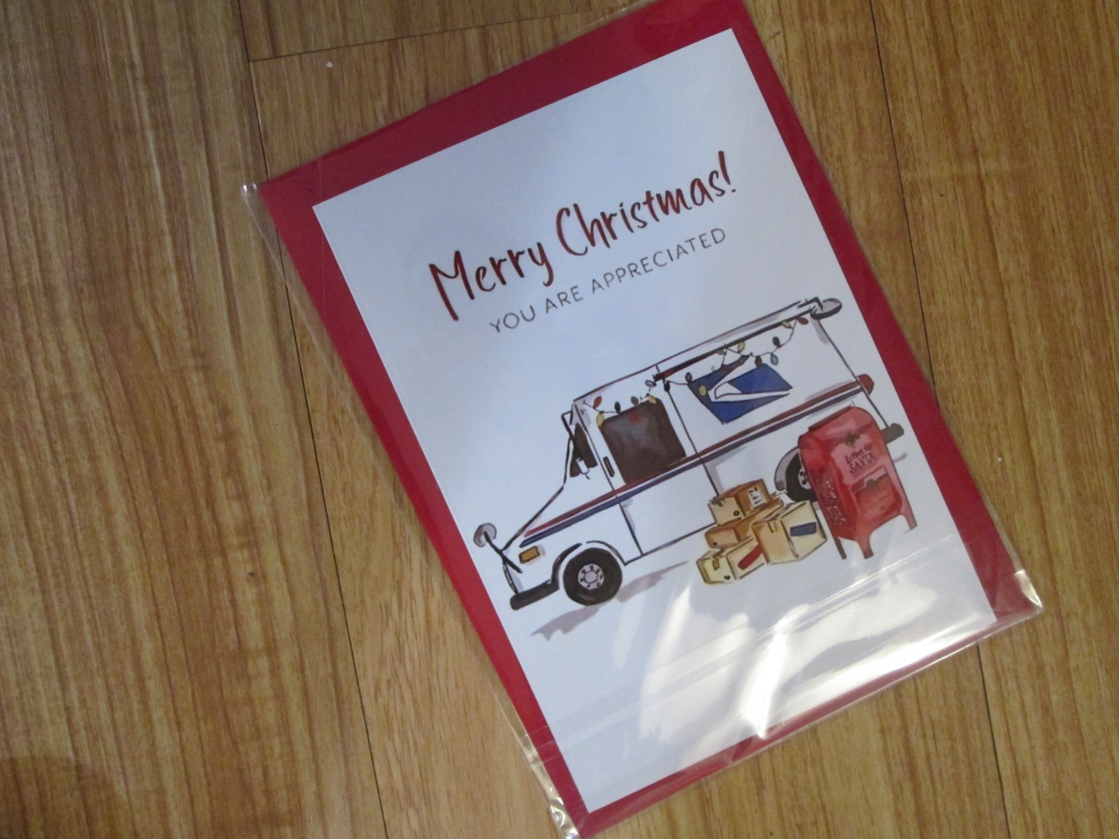 Merry Christmas Card for awesome mailman! w/envelope Blank inside Thoughtful ! gallery