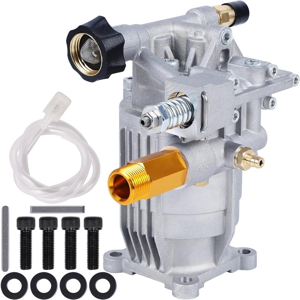 Horizontal Axial Plunger Pressure Washer Pump 3 4 Shaft 3400 PSI 2 5 GPM Cold gallery