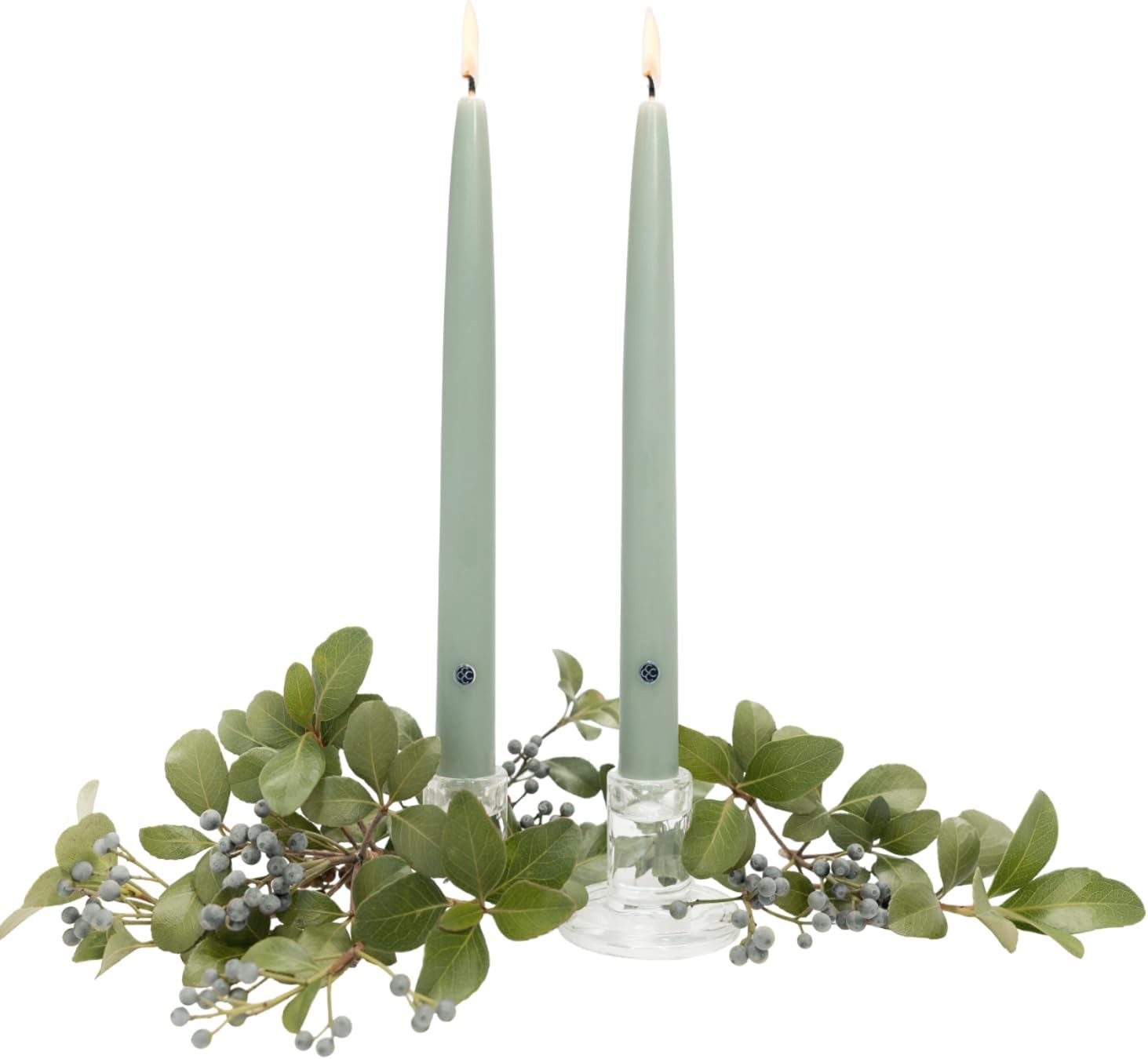 10 Inch Bayberry Scented Taper Candle, Virtually Dripless, Premium Wax with Cott gallery