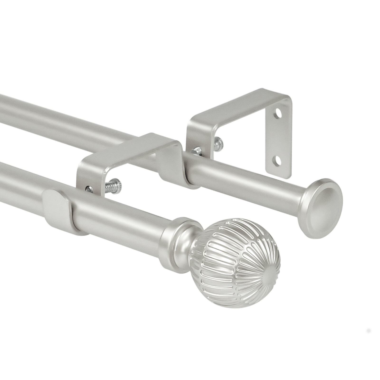 5/8 In Adjustable Double Splicing Drapery Curtain Rods w/ Volle Finials 28"-120" gallery
