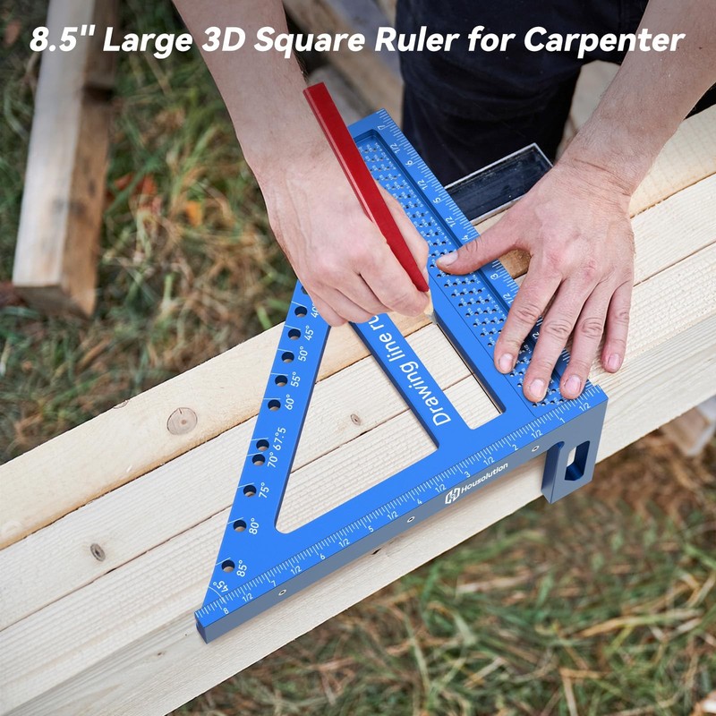 Housolution 8.5Inch 3D 6-in-1 Carpenter Square (1/16" Precision), 0-90° Alumi... gallery