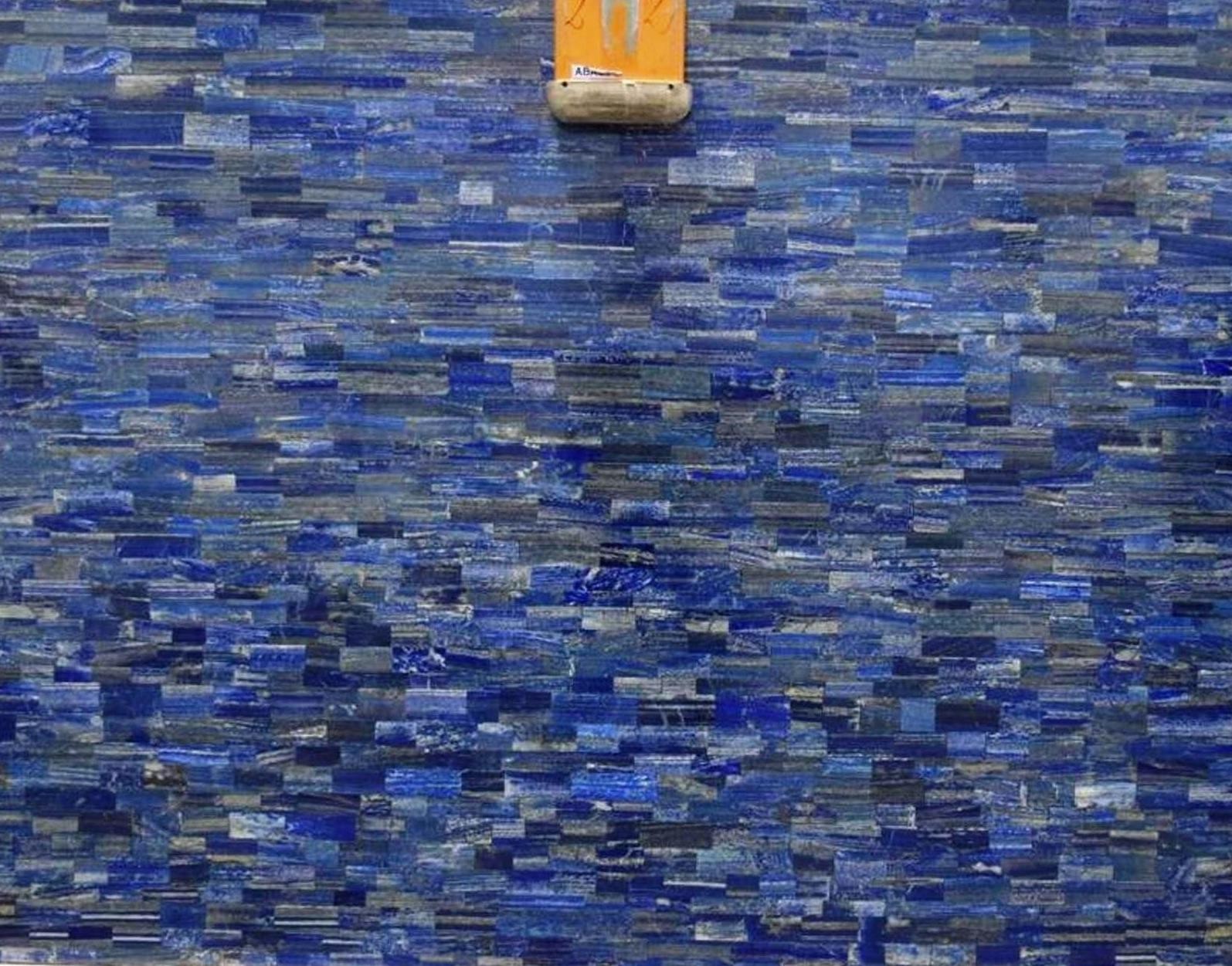 Lapis Lazuli Corner Table Top | Blue Gemstone Coffee Table Top for Home & Hotel gallery