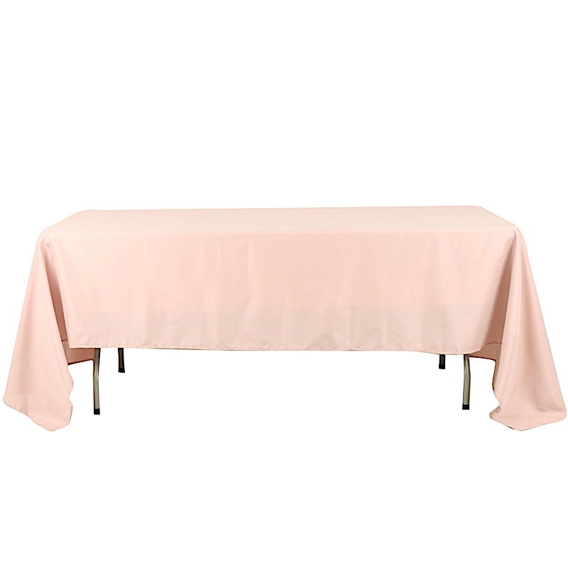 Nude 72x120 RECTANGLE POLYESTER TABLECLOTH Wedding Catering Dinner Supplies gallery