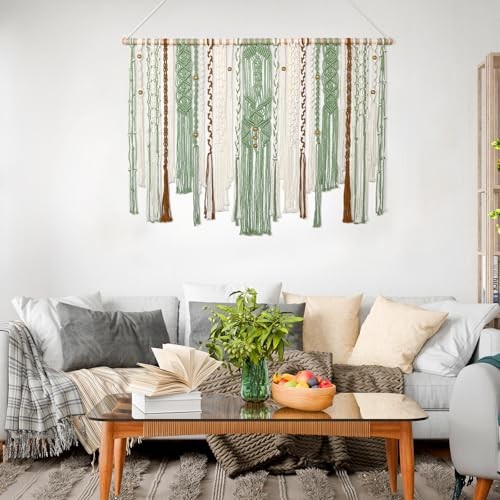 MEIVINES Macrame Wall Hanging Large Wall Art Handmade Woven Tapestry Boho gallery