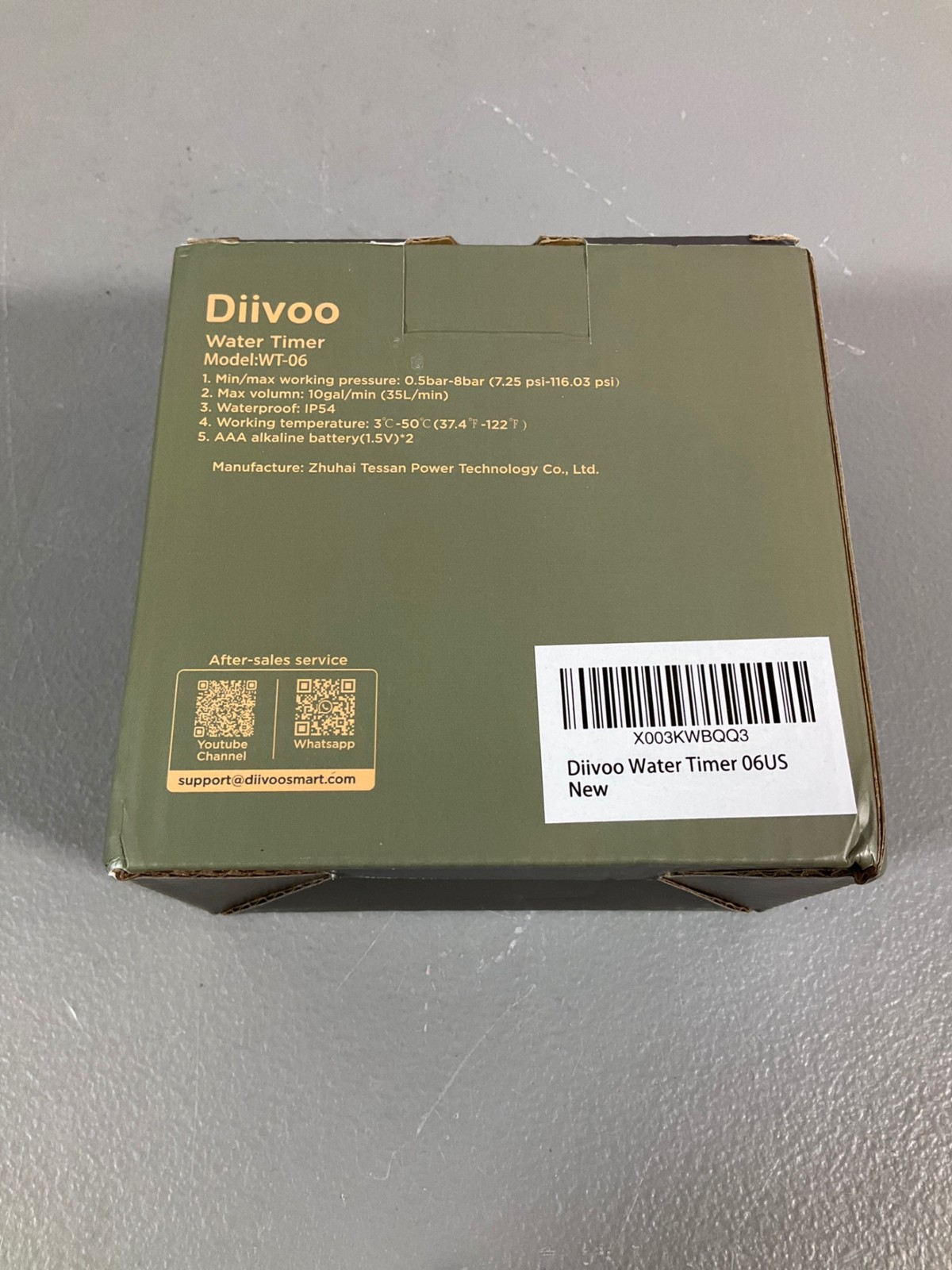 Diivoo WT-06 Digital Water Timer with IP54 Waterproof Rating, Handles up to 8bar gallery
