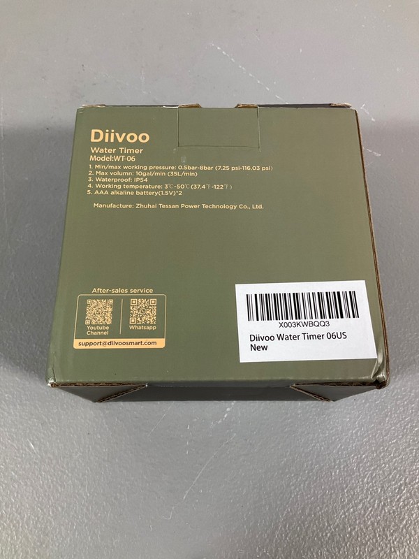 Diivoo WT-06 Digital Water Timer with IP54 Waterproof Rating, Handles up to 8bar gallery