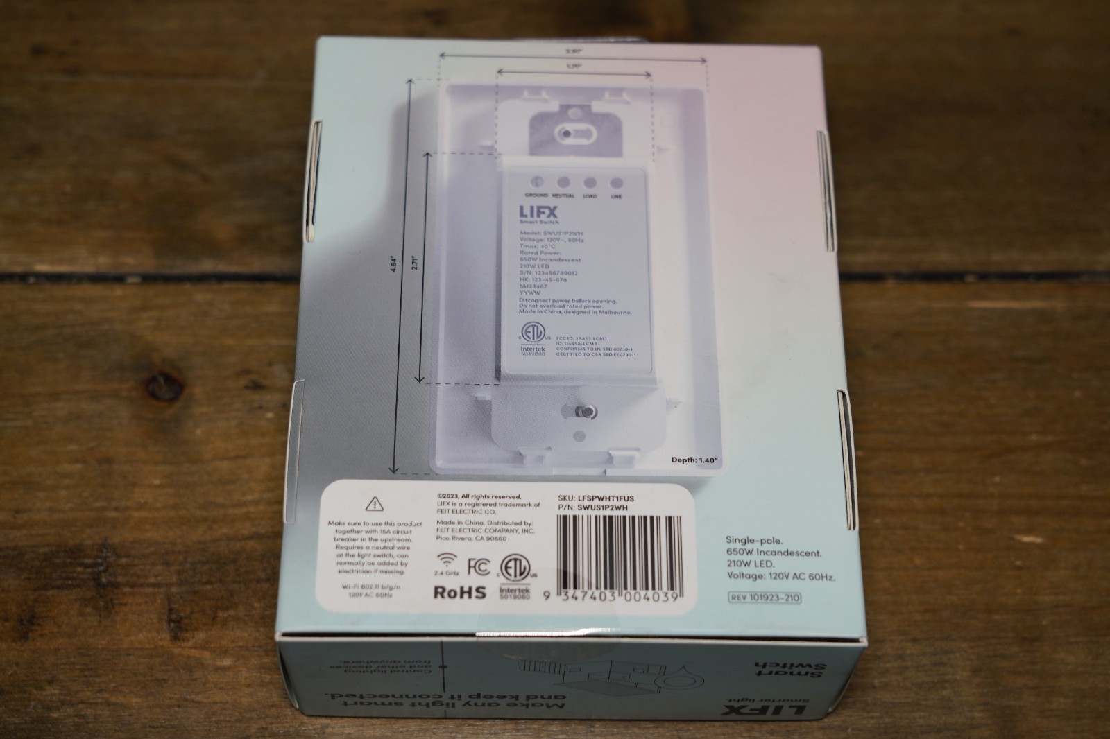 New & Sealed! LIFX Single Pole 2-Button Smart Wi-Fi Touch Light Switch White gallery