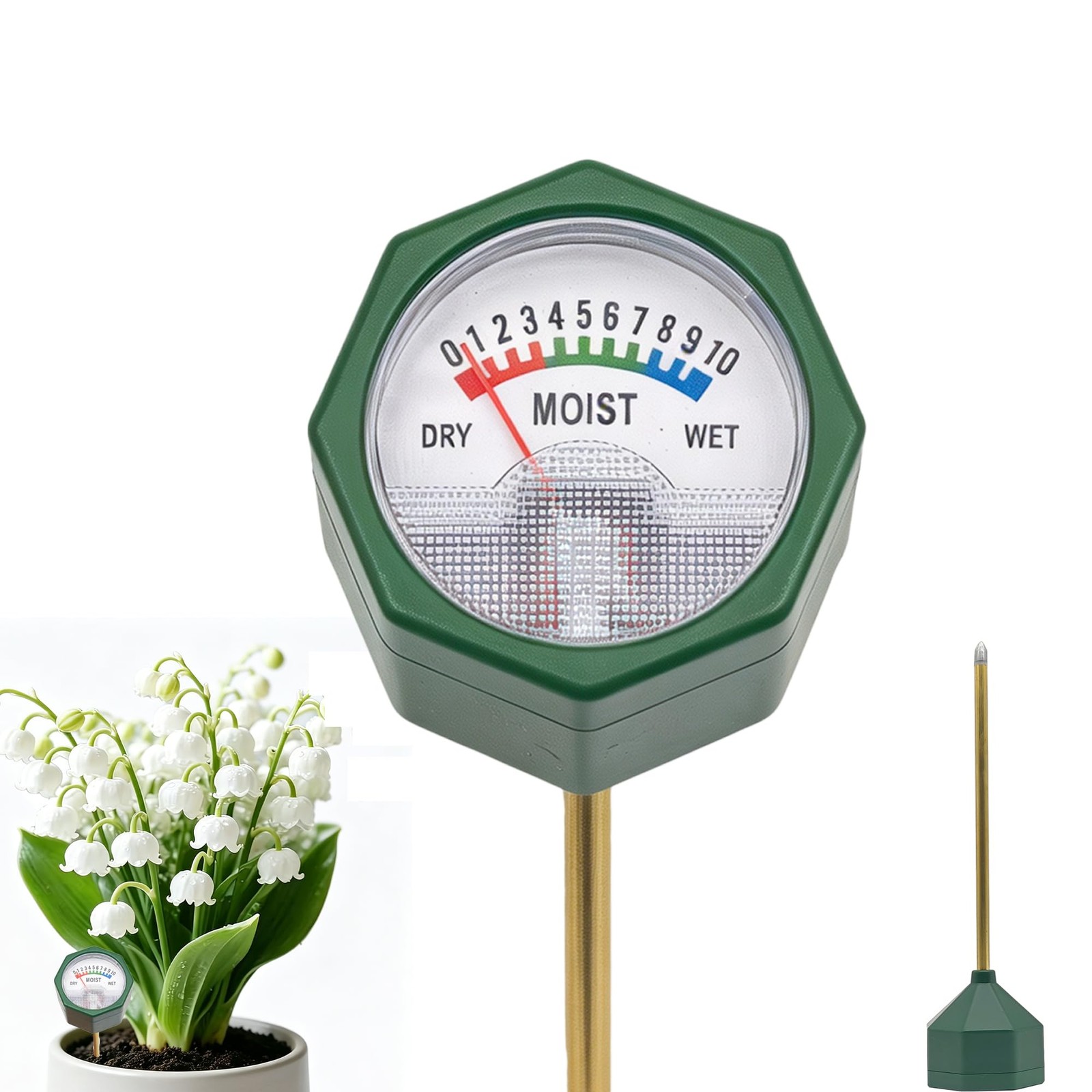Soil Moisture Meter, 6.5-inch Probe for Most Pots – Instant Read, No Battery,... gallery
