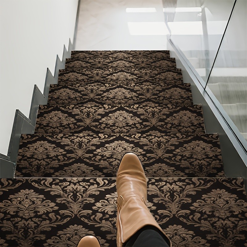 European-style Classical Pattern Stair Treads, Easy to Clean, Non-slip and Wea
