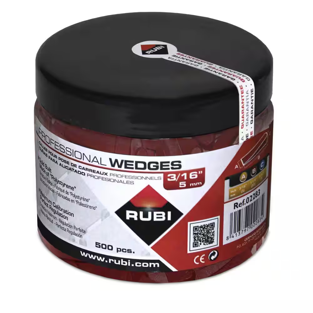 3/16 in. 5mm Professional Wedges for Wall Tile (500 pack) By Rubi gallery