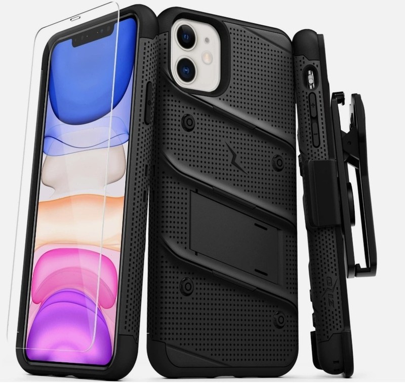 ZIZO BOLT SERIES Case BLUE for iPhone 11 to 16 Series, Belt Clip + Temper Glass gallery
