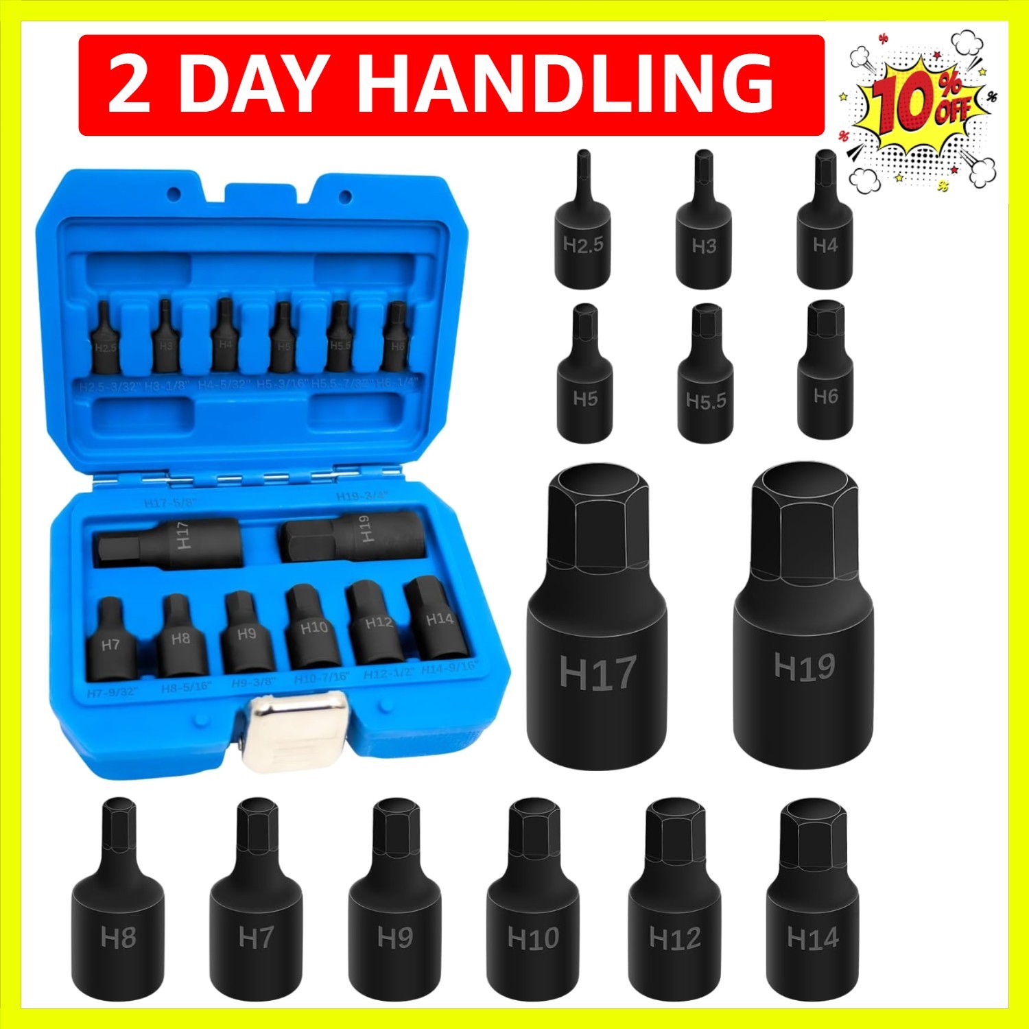 14Pcs Impact Grade Allen Bit Socket Set, Metric Hex Drive 1/4-Inch, 3/8-Inch,... gallery