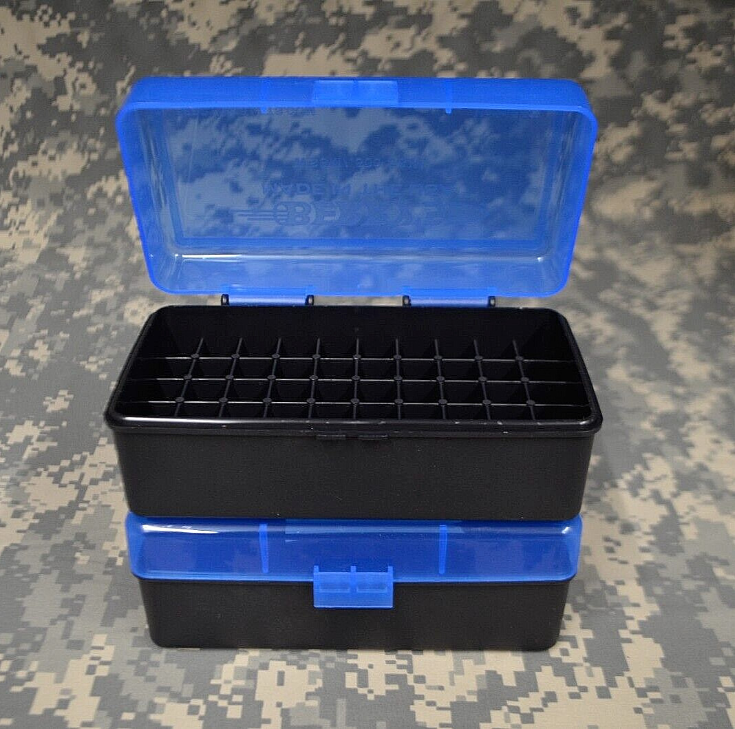 2 x AA Battery Plastic Storage Box Bin Container HOLDS 50 BATTERIES ! (2)-BLUE gallery