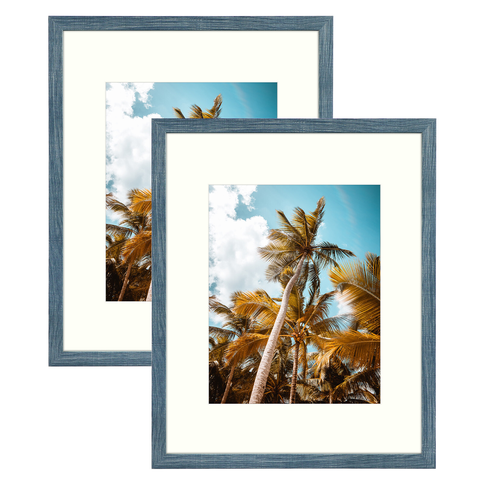 2 Pack 16x20 Picture Frame with Mat for 11x14 Picture High Definition Glass gallery