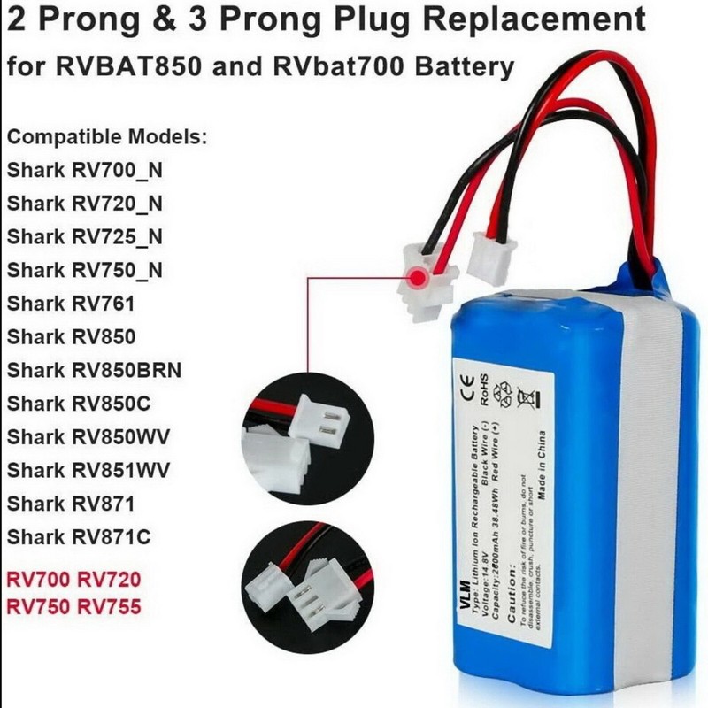 Shark ION Robot Replacement Battery Pack for RVBAT700 for RV750, RV755 RV720 a gallery