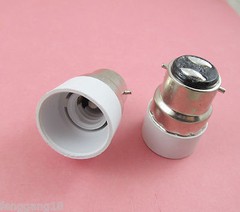 B22 to E14 Socket Base LED Halogen CFL Light Bulb Lamp Adapter Converter Holder