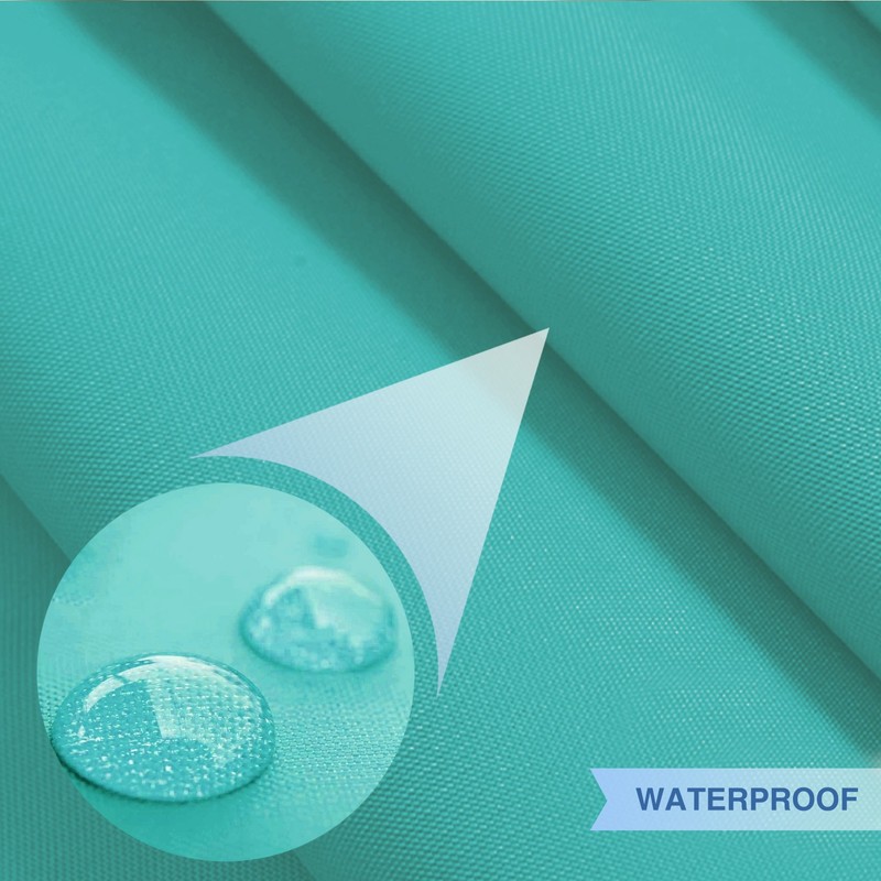 5-24ft Turquoise Waterproof Rectangle Sun Shade Sail Net Cover w/6" Kits Patio gallery