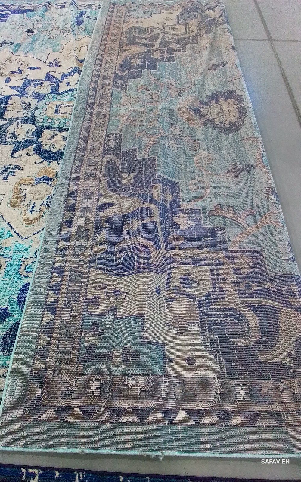 TEAL / NAVY 12'-0" x 15'-0" Damaged Rug, Reduced Price 1172768464 MAD473K-1215 gallery
