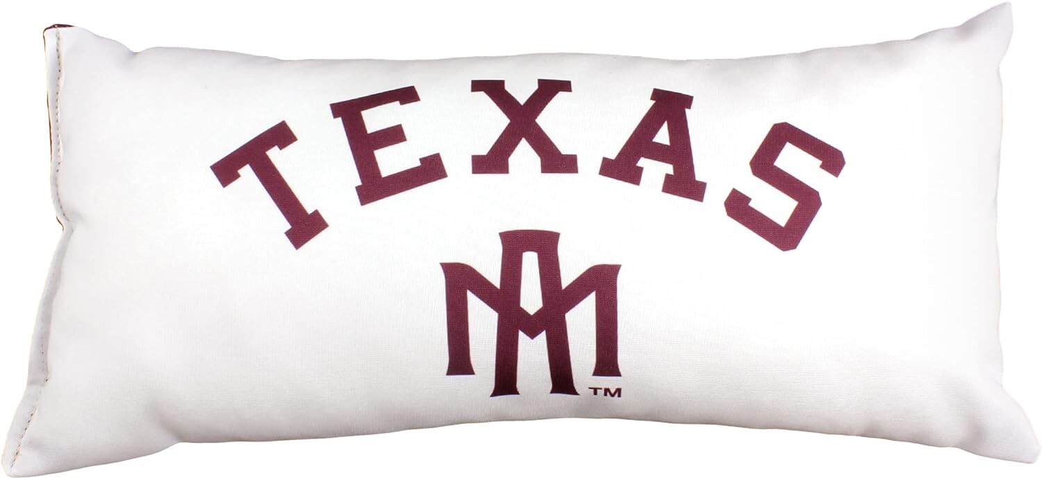 College Covers Solid Color Bolster Travel Pillow, 1 Count (Pack of 1), Texas A&m gallery