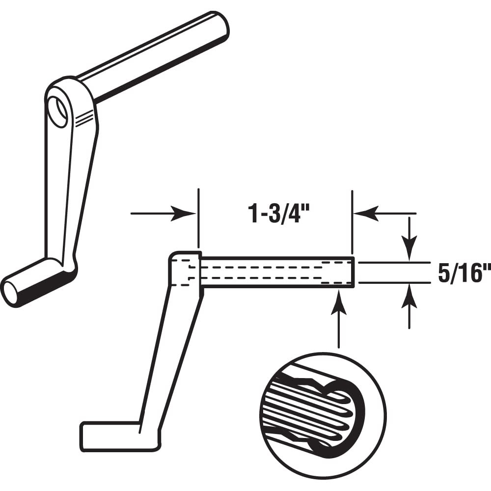 R 7001 13/4 In. Stem, Brown Plastic Window Crank Handle 2 Pack gallery