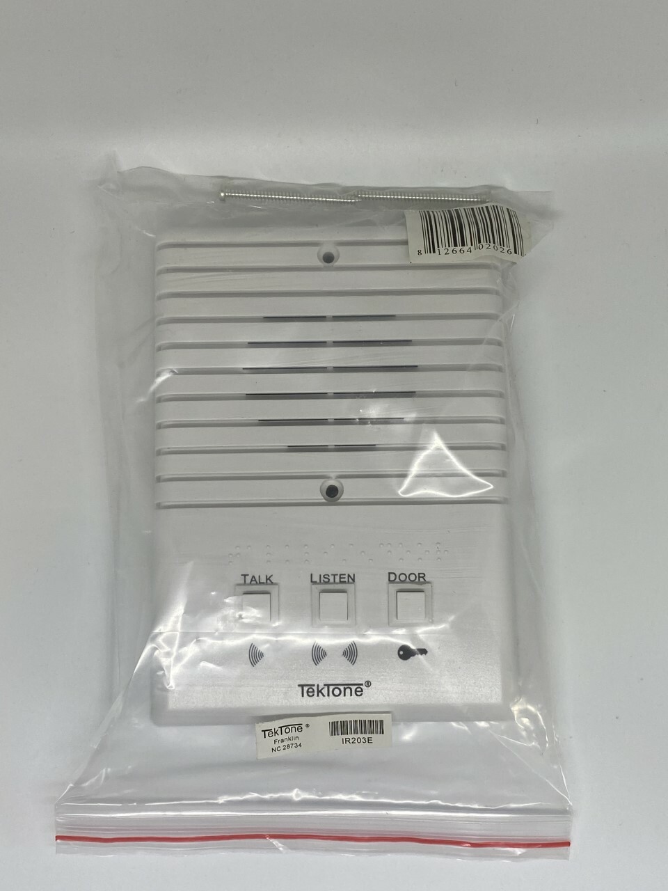 Tektone (IR203C - IR203E) White Apartment Intercom Station Surface Mount **NEW** gallery