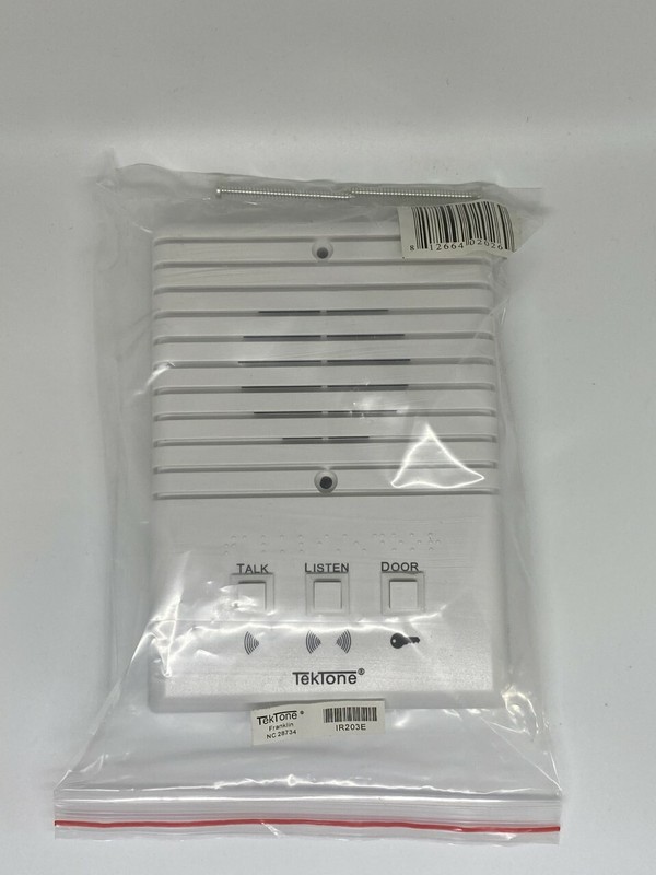 Tektone (IR203C - IR203E) White Apartment Intercom Station Surface Mount **NEW** gallery