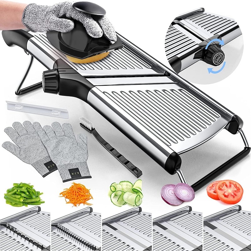 Multi-Functional Mandoline Slicer for Fruits & Vegetables - Dish-safe & Durable gallery