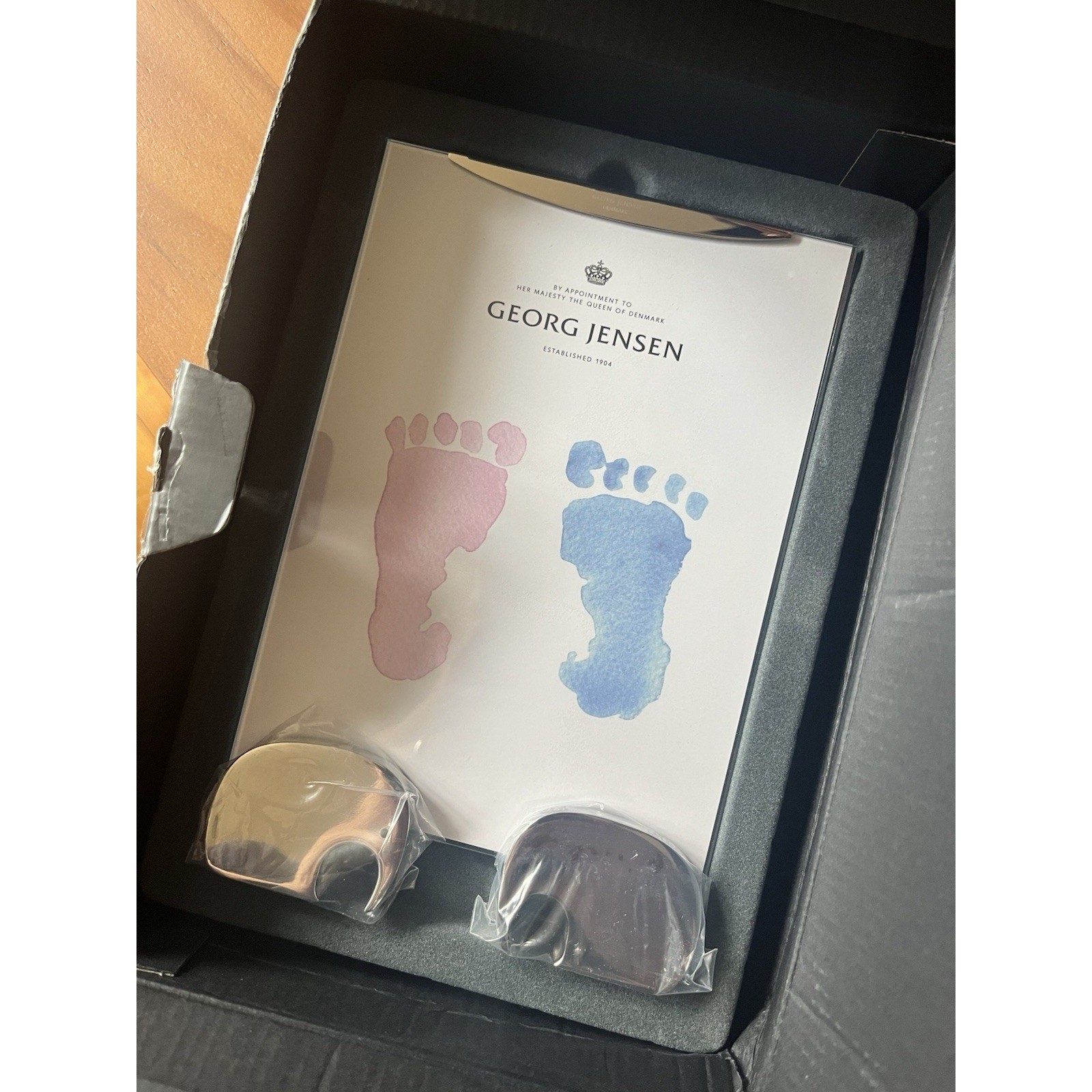 New Georg Jensen Elephant Picture Frame 5 X 7 $109 Vertical Or Horizontal gallery