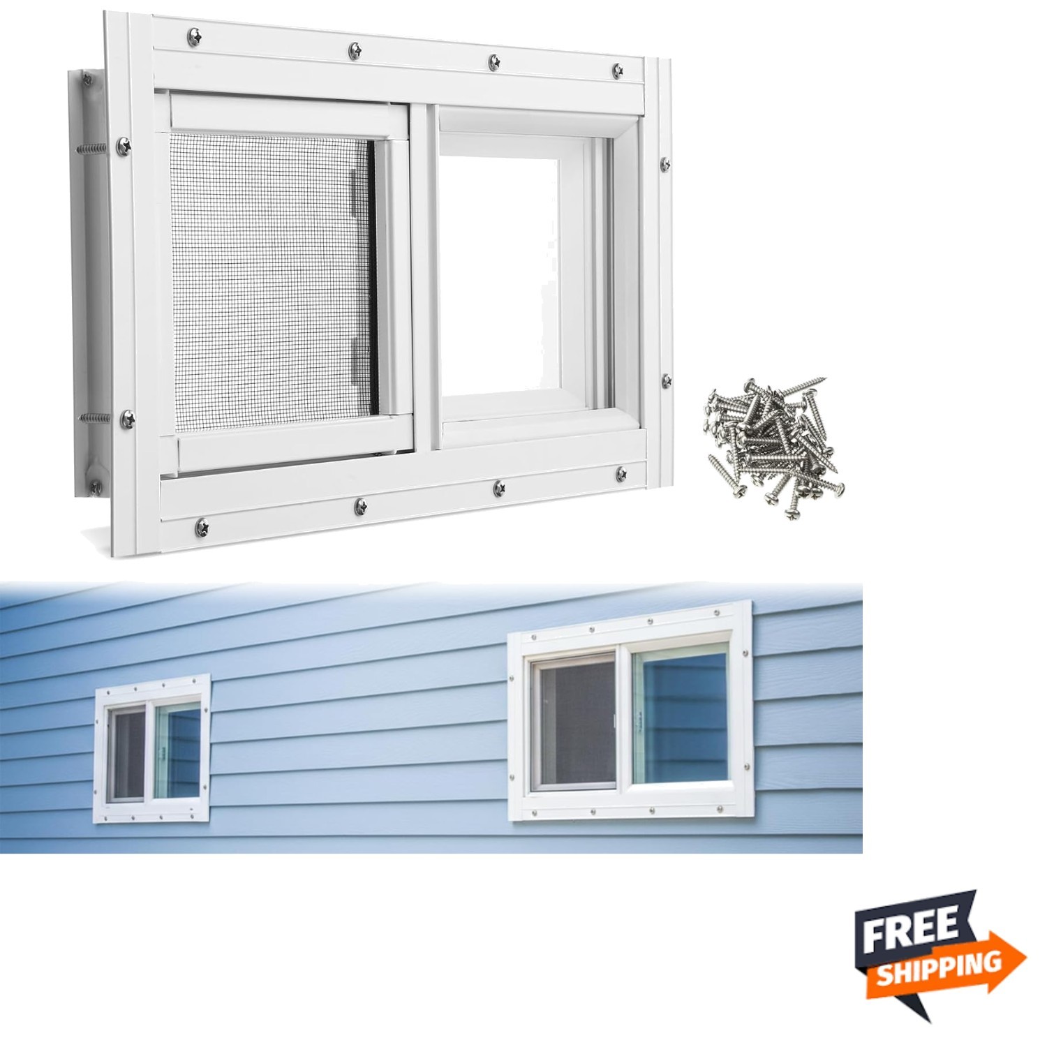 Modern 16'' x 8'' Mini Window for Sheds and Basements - Easy Installation gallery