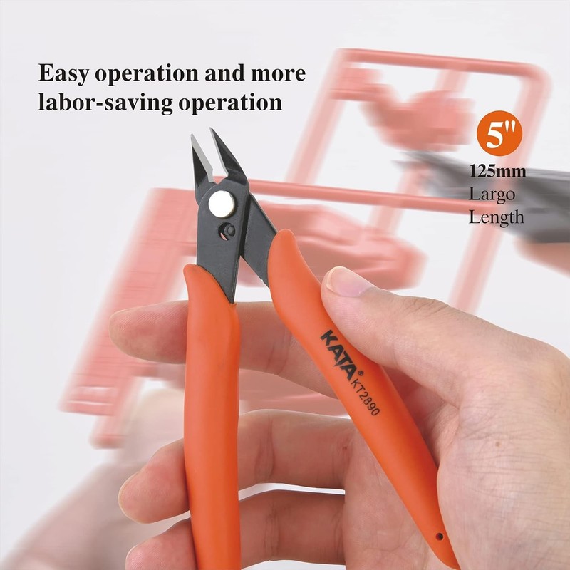 Micro Wire Cutters 5" Precision Flush Pliers, Mini Side Snips for Jewelry, Hobby gallery
