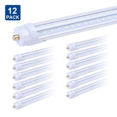 8FT FA8 Double Side V Shaped LED Tube Light 65W T8 T10 T12 Single Pin Shop Light
