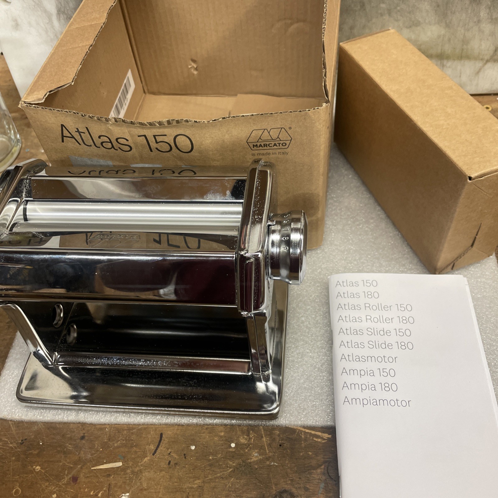 Atlas By Marcato Model 150 Deluxe 150mm Pasta Maker Made In Italy Crank Included gallery
