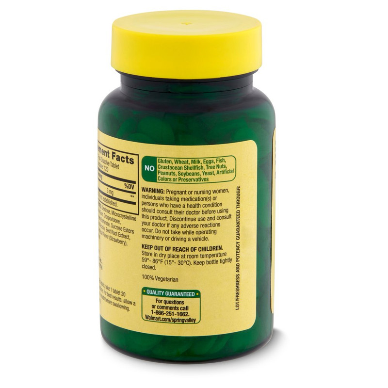 Spring Valley Fast-Dissolve Melatonin Dietary Supplement, 3 Mg, 120 Count gallery