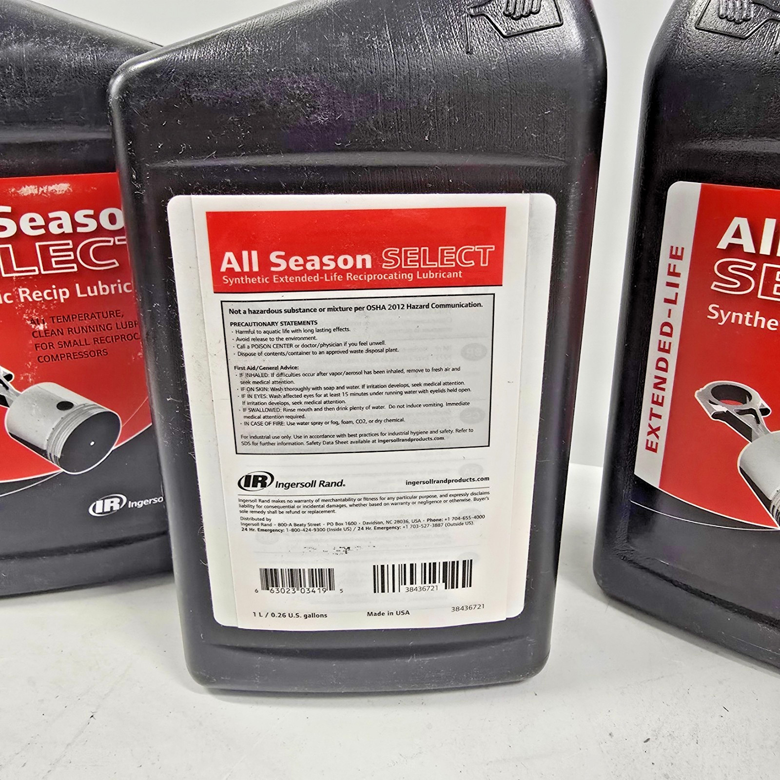4 Pack Ingersoll Rand All Season Select Synthetic Lubricant gallery
