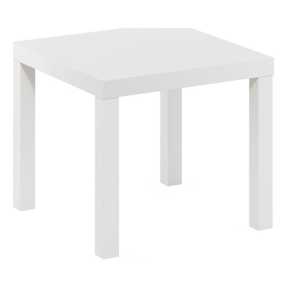 Furinno Classic Homey Square Side Table in White gallery