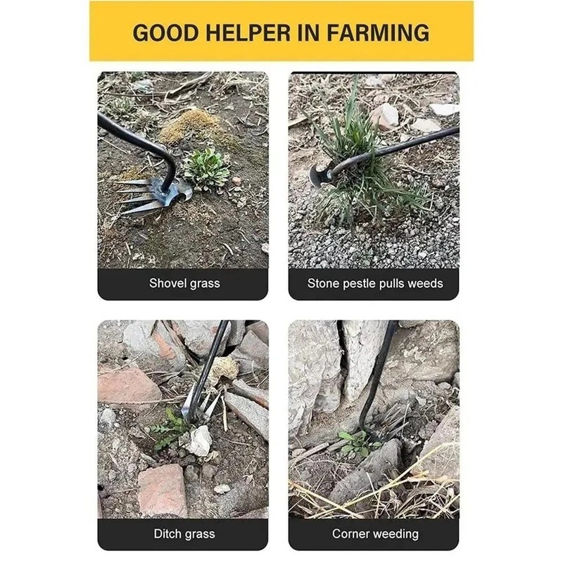 4-Teeth Weed Pulling Tool Portable Weed Puller Weeder Digger Rake Gardening Hoes gallery
