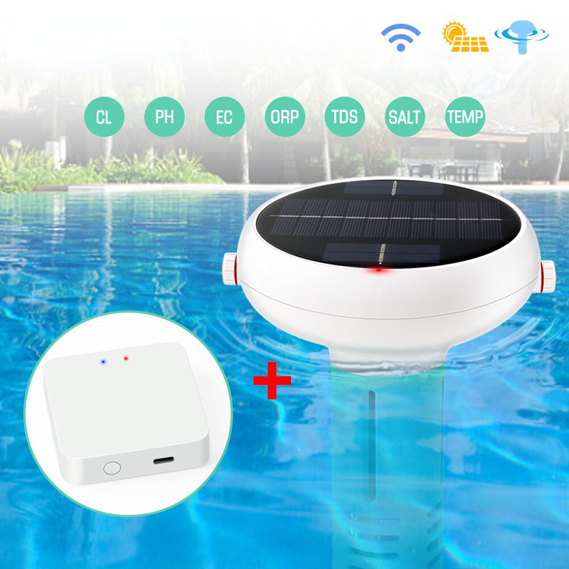 WiFi Chlorine Meter Solar Floating CL PH EC TDS ORP Water Quality Monitor Tester gallery