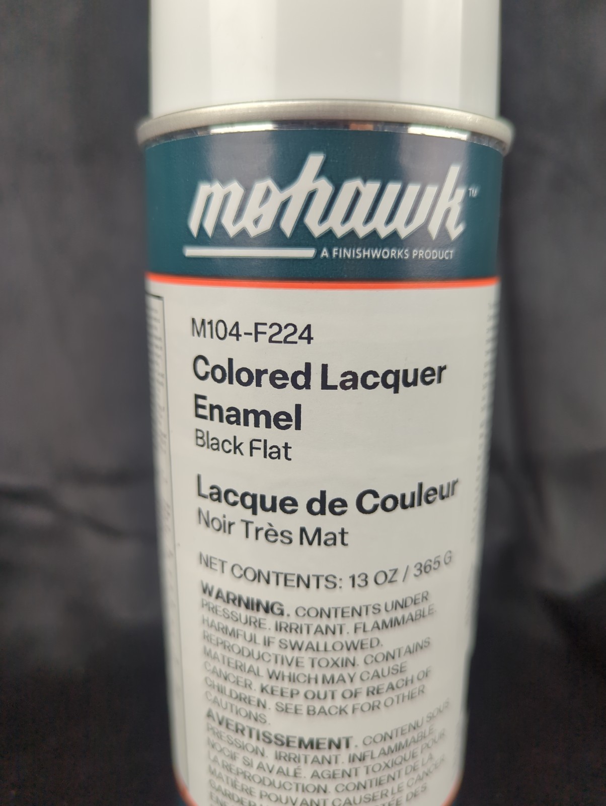 Mohawk M104-F224 Colored Lacquer Enamel Black Flat 13 ounces gallery