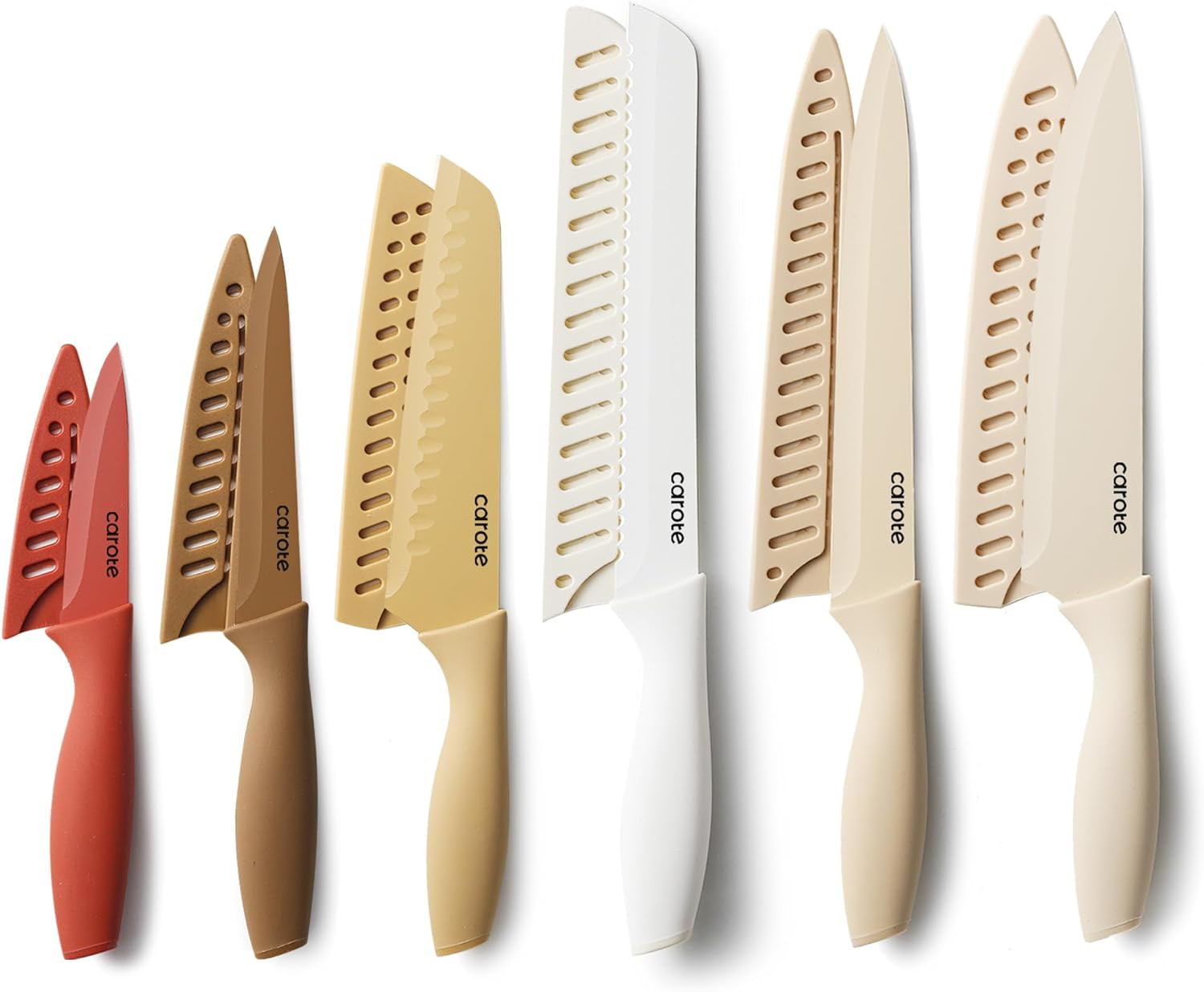 12 Pieces Kitchen Knife Set, Stainless Steel Knife Set with Nonstick Ceramic ... gallery