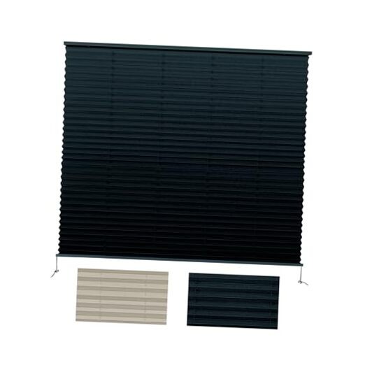 RV Blinds,RV Pleated Shades,RV Window Shades,Camper 32" W x 24" H Black gallery