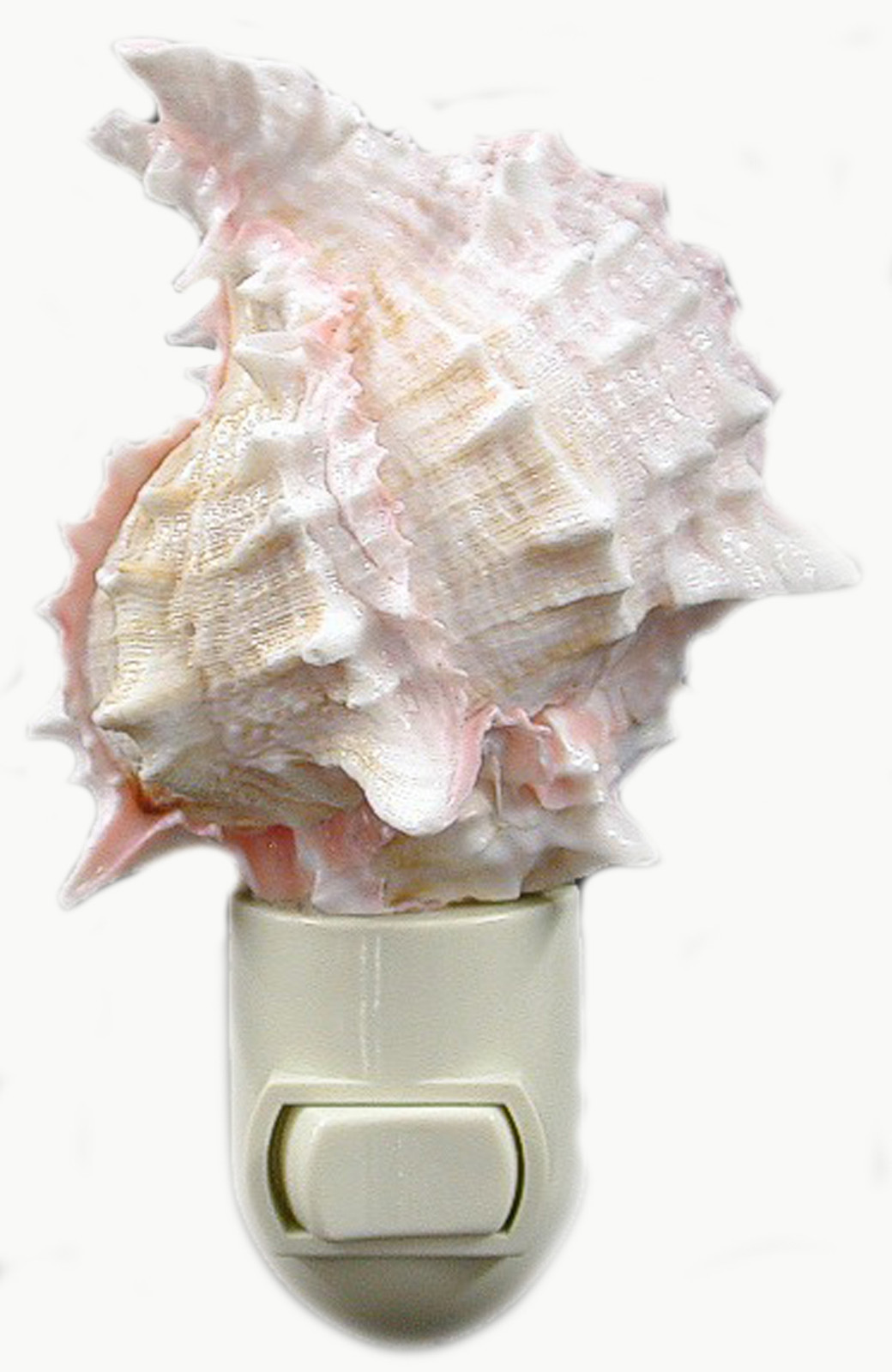Real Seashell Night Light Pink Murex Shell Decorative Beach Decor 4" w. Switch gallery