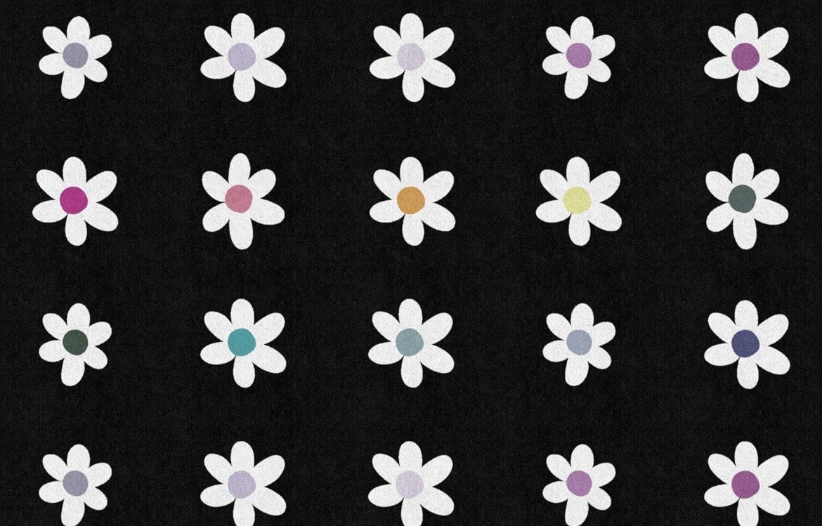 Floral Multicolor Area Rug Black Rectangle 5 x 7 in for Kids Bedroom Classroom gallery